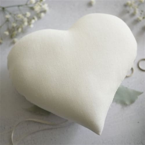 Personalised Wedding Ring Pillow Heart Shaped Personalised Wedding Ring Pillows and Holders